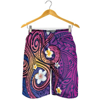 Hawaiian Octopus Tattoo and Frangipani Shorts for Men LT03 - Polynesian Pride