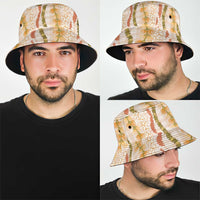 Hawaiian Ohia Lehua Lei Bucket Hat Plaid Palaka Ahiehie Pattern LT9 - Polynesian Pride