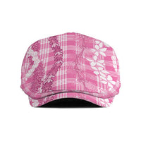 Hawaiian Ohia Lehua Lei Jeff Hat Plaid Palaka Akala Pattern - Polynesian Pride