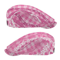 Hawaiian Ohia Lehua Lei Jeff Hat Plaid Palaka Akala Pattern - Polynesian Pride