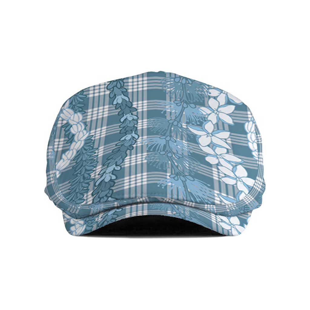 Hawaiian Ohia Lehua Lei Jeff Hat Plaid Palaka Uliuli Omaomao Pattern - Polynesian Pride