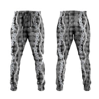 Hawaiian Ohia Lehua Lei Jogger Pants Plaid Palaka Eleele Pattern LT9 Black - Polynesian Pride