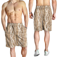 Hawaiian Ohia Lehua Lei Shorts for Men Plaid Palaka Kalaihaahaa Pattern LT9 - Polynesian Pride