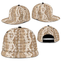 Hawaiian Ohia Lehua Lei Snapback Cap Plaid Palaka Kalaihaahaa Pattern - Polynesian Pride