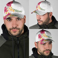 Hawaiian Plumeria and Hibiscus Classic Cap White Mode LT03