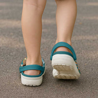 Hawaiian Plumeria Lei Clogs Shoes Kakau Motifs and Palaka Half Style Turquoise Color - Polynesian Pride