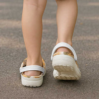 Hawaiian Quilt Clogs Shoes Vintage Pattern Brown - Polynesian Pride