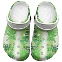 Hawaiian Quilt Clogs Shoes Vintage Pattern Green - Polynesian Pride