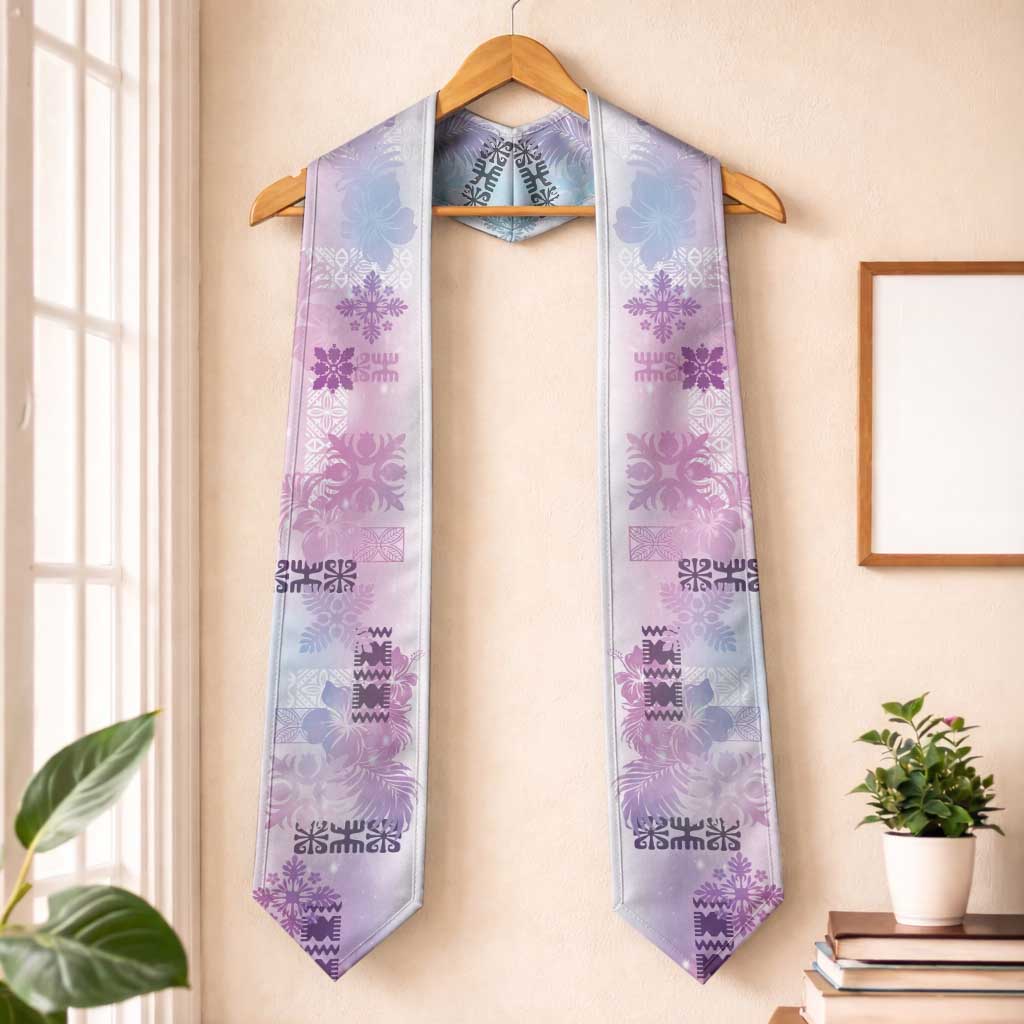 Hawaiian Quilt Graduation Stole Vintage Pattern Galaxy LT05 One Size Galaxy - Polynesian Pride