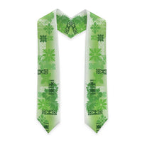 Hawaiian Quilt Graduation Stole Vintage Pattern Green LT05 - Polynesian Pride