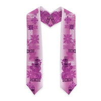 Hawaiian Quilt Graduation Stole Vintage Pattern Pink LT05 - Polynesian Pride