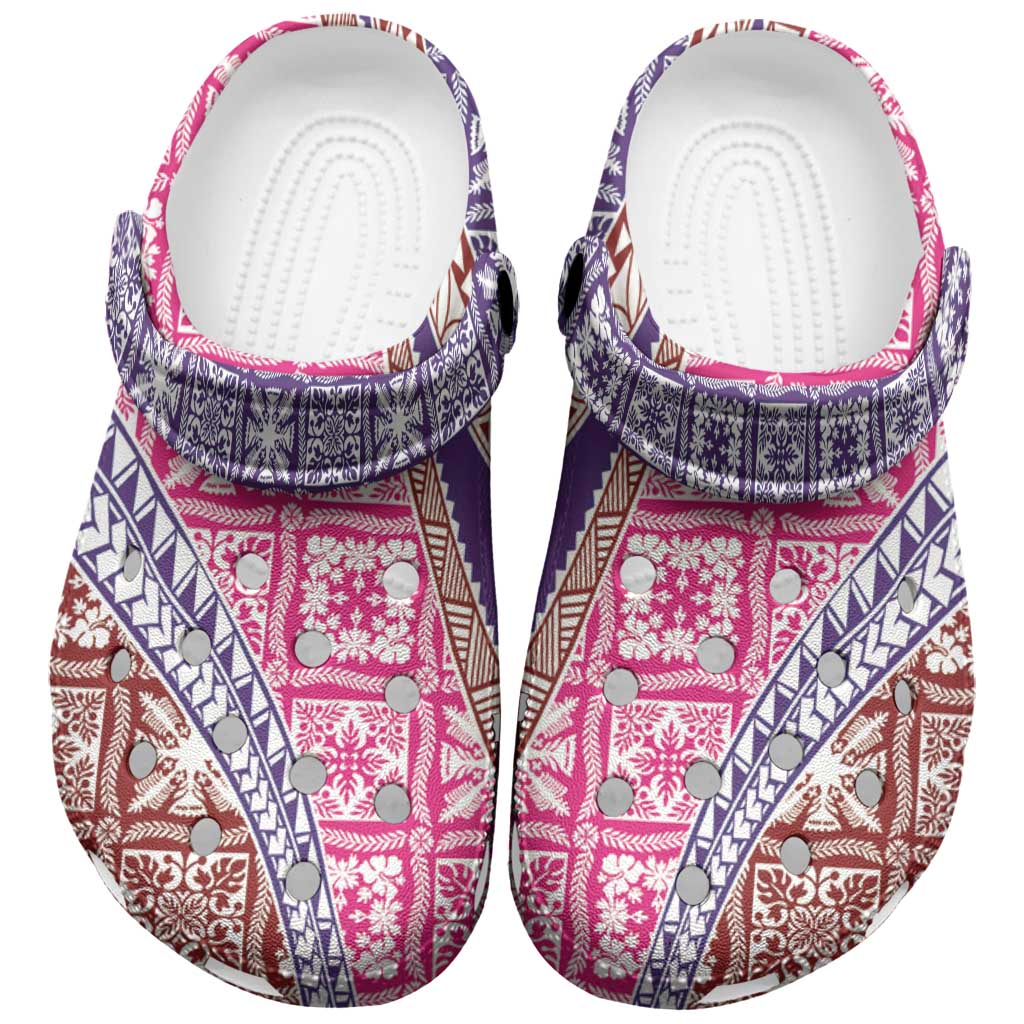 Hawaiian Quilt Pattern Clogs Shoes Sweet Color Mixed - Polynesian Pride