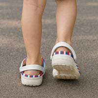 Hawaiian Sea Animals Clogs Shoes with Lei and Flag Style LT03 - Polynesian Pride