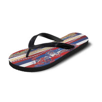Hawaiian Sea Animals Flip Flops with Lei and Flag Style LT03 - Polynesian Pride