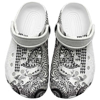 Hawaiian Tribal Manta Ray Clogs Shoes Kakau Tattoo and Polynesian Art Motif Pattern LT03 Multicolor - Polynesian Pride