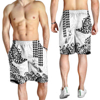 Hawaiian Tribal Manta Ray Shorts for Men Kakau Tattoo and Polynesian Art Motif Pattern LT03 - Polynesian Pride