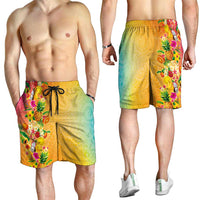 Hawaiian Tropical Fruits and Plants Shorts for Men Kakau Pattern Summer Vibe