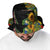 Hawaiian Tropical Plants and Chameleon Bucket Hat Polynesian Art Colorful LT03