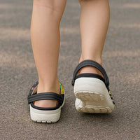 Hawaiian Tropical Plants Lei Clogs Shoes with Palaka Pattern and Kanaka Maoli Tribal Motifs - Polynesian Pride