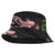 Hawaiian Tropical Plants Turtle and Shark Bucket Hat Polynesian Art Tattoo LT03
