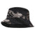 Hawaiian Tropical Plants Turtle and Shark Bucket Hat Polynesian Art Tattoo Grayscale Color LT03