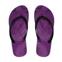 Hawaiian Turtle and Shark Flip Flops Kakau Tribal with Polynesian Pattern Pink Color LT03 Pink - Polynesian Pride