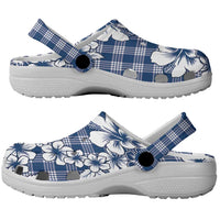 Hibiscus Pakala Cobalt Blue Royal Clogs Shoes Tropical Floral Stylized - Polynesian Pride
