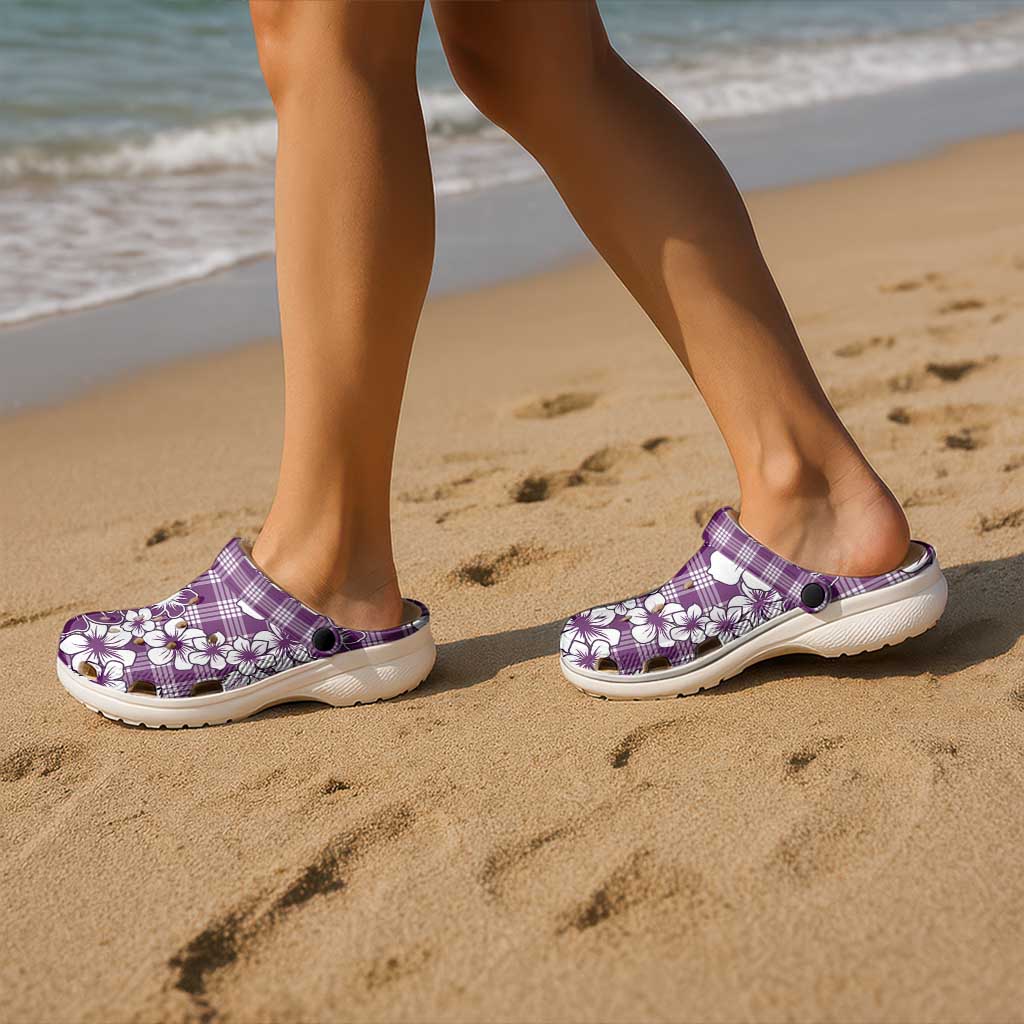 Hibiscus Pakala Sweetie Purple Clogs Shoes Tropical Floral Stylized - Polynesian Pride