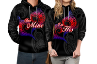 Valentine Day Guam Couple Hoodie Heart Tribal LT12 6XL - Polynesian Pride