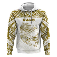 Custom Guam Rugby Hoodie Polynesian Patterns Gold Old LT16 - Polynesian Pride