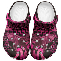 Humpback Whale Matariki New Zealand Clogs Shoes NZ Maori Paikea Poutama Luxury Pink LT14 Pink - Polynesian Pride