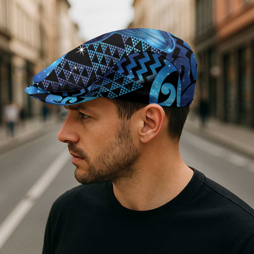 Humpback Whale Matariki New Zealand Jeff Hat NZ Maori Paikea Poutama Luxury Blue LT14 - Polynesian Pride