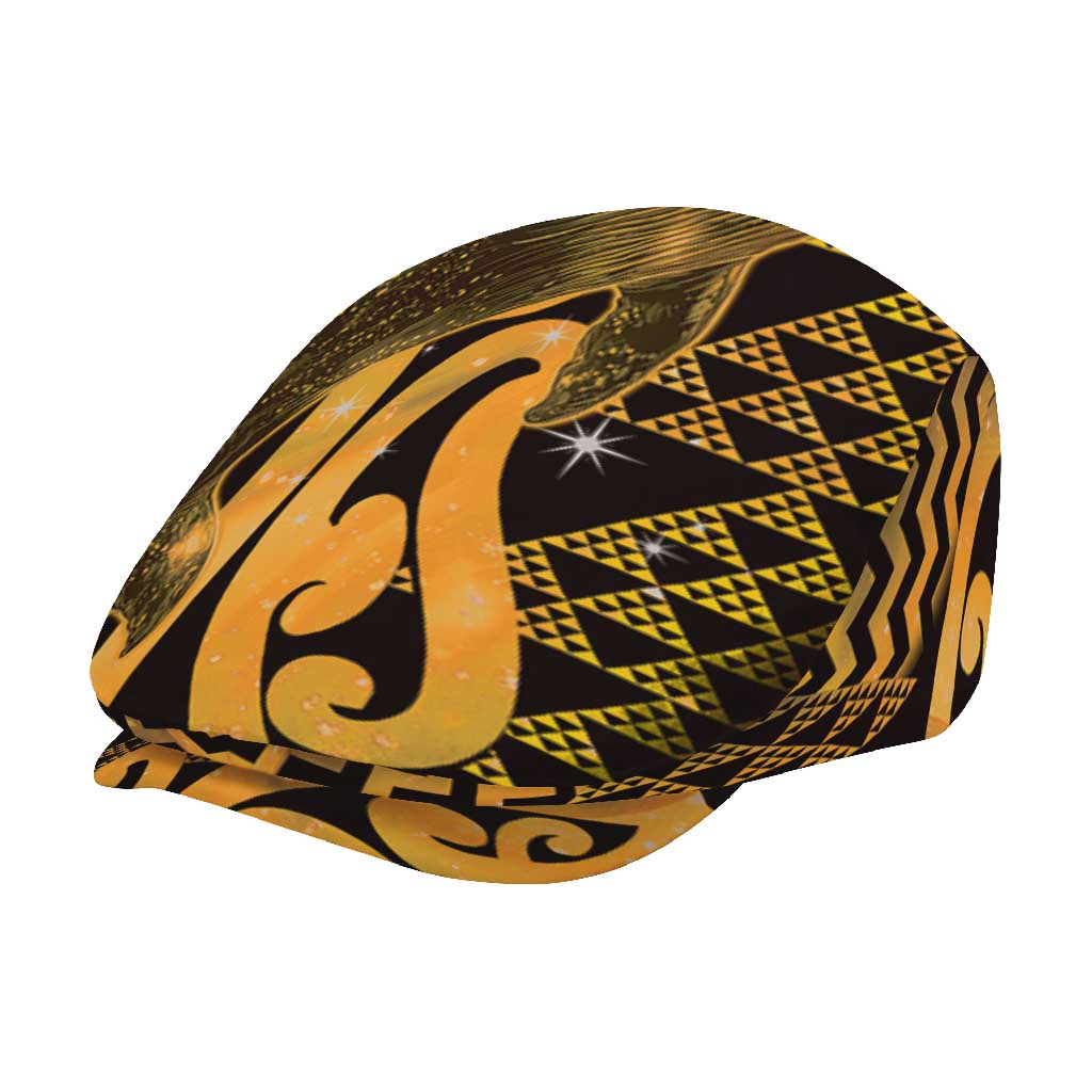 Humpback Whale Matariki New Zealand Jeff Hat NZ Maori Paikea Poutama Luxury Gold LT14 - Polynesian Pride