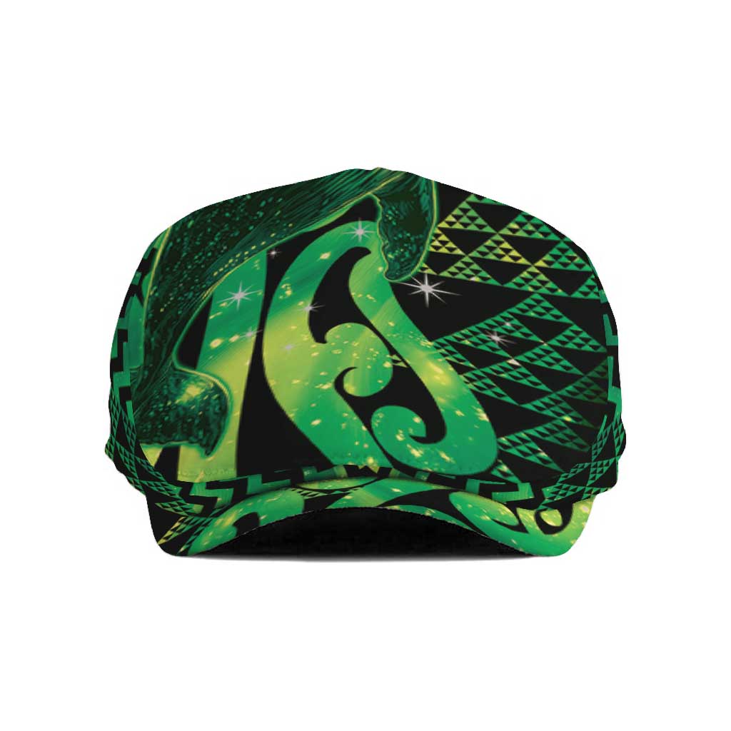 Humpback Whale Matariki New Zealand Jeff Hat NZ Maori Paikea Poutama Luxury Green LT14 Green - Polynesian Pride