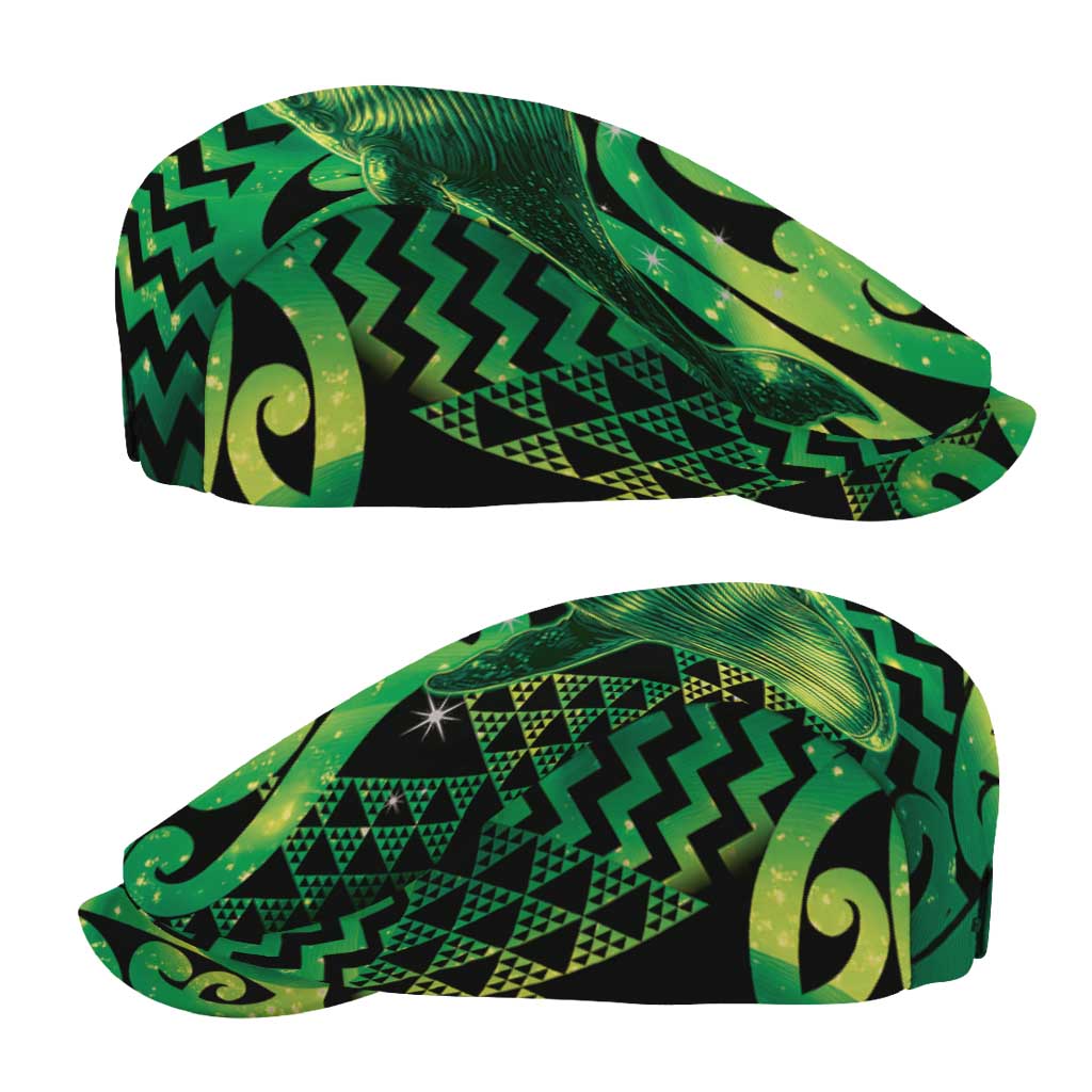 Humpback Whale Matariki New Zealand Jeff Hat NZ Maori Paikea Poutama Luxury Green LT14 - Polynesian Pride