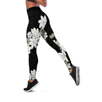 Ia Orana Tahiti Tiare Leggings Black Lei - Polynesian Pride