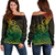 Polynesian Tribal Tattoo Off Shoulder Sweater Reggae LT9