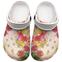 Japanese and Hawaiian Culture Fusion Clogs Shoes Irezumi with Turtles and Lei Kakau Pattern Sunset Vibe LT03 Multicolor - Polynesian Pride