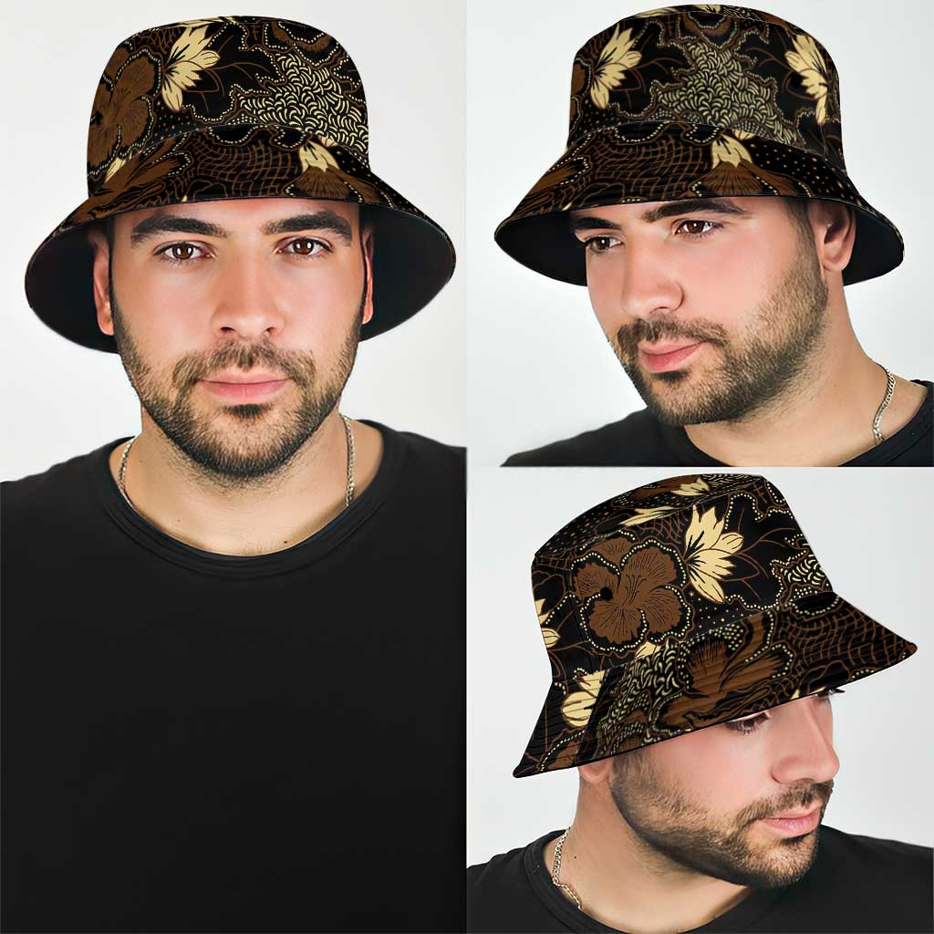 Javanese Batik Semen Bucket Hat Indonesian Traditional Pattern LT01 - Polynesian Pride