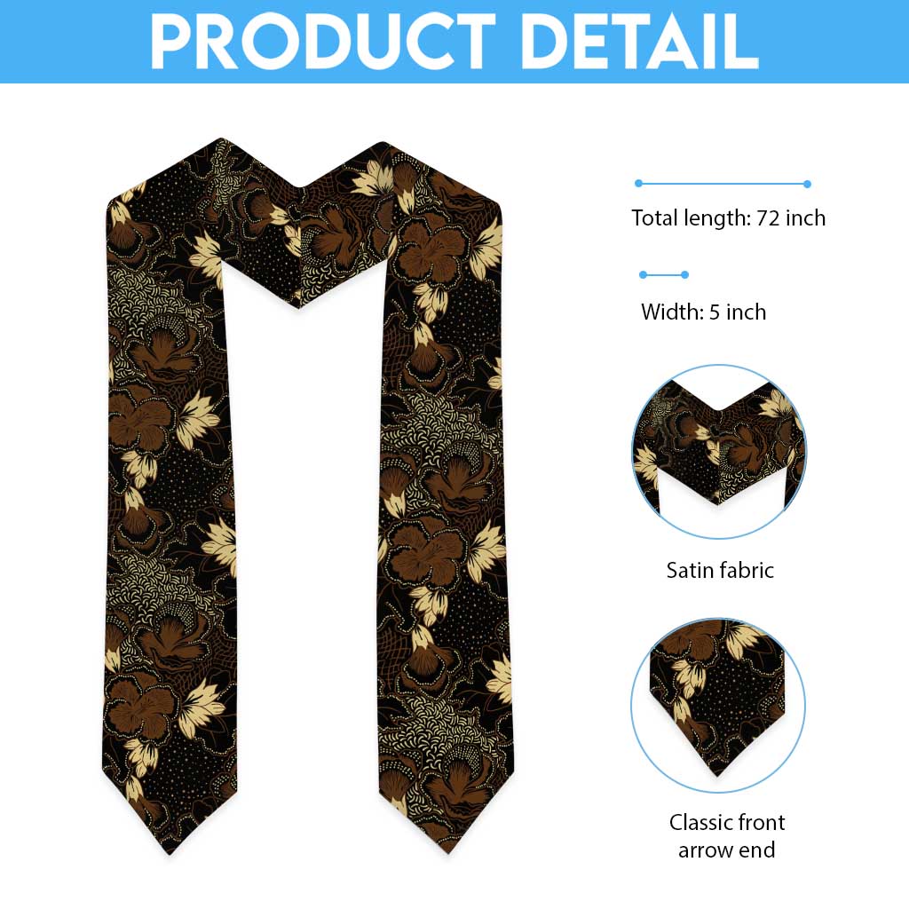 Javanese Batik Semen Graduation Stole Indonesian Traditional Pattern LT01 - Polynesian Pride