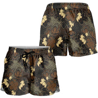 Javanese Batik Semen Shorts for Women Indonesian Traditional Pattern