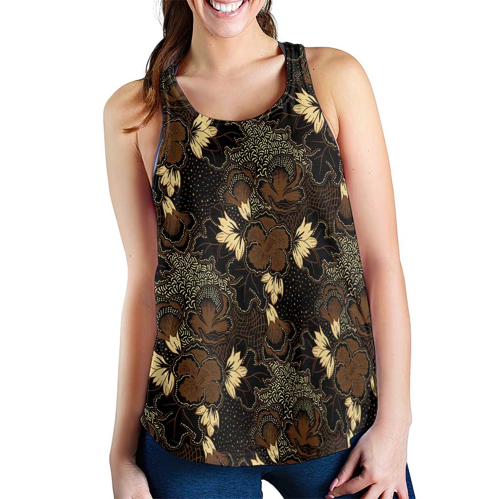 Javanese Batik Semen Women Racerback Tank Indonesian Traditional Pattern
