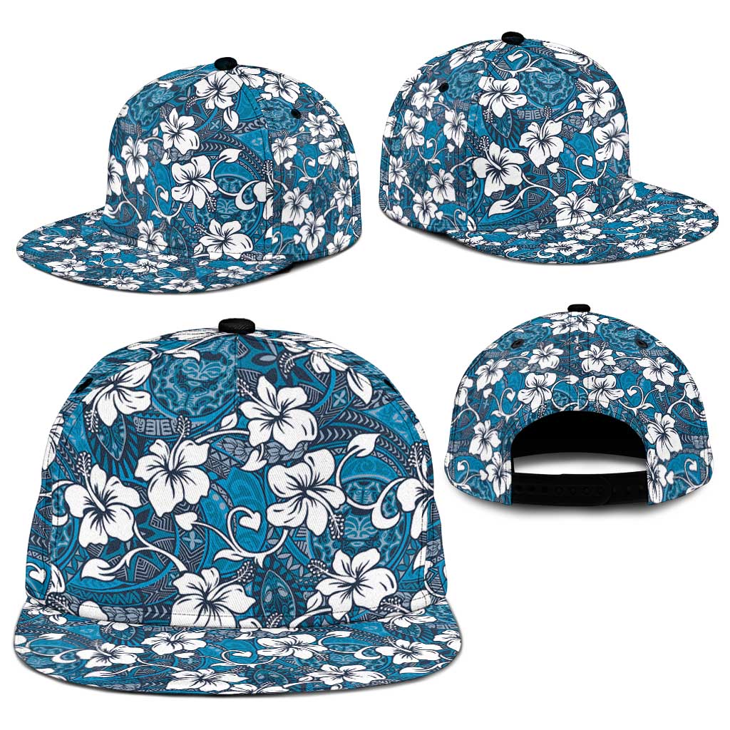 Karakarawa Bula Fiji Snapback Cap Fijian Tapa Seamless Hibiscus - Polynesian Pride