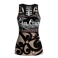 Kia Ora New Zealand Hollow Tank Top Aotearoa Proud Maori With Silver Fern - Polynesian Pride