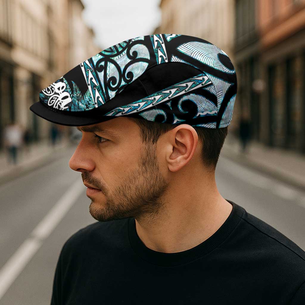 Kia Ora New Zealand Jeff Hat Aotearoa Proud Maori Paua Shell Silver Fern - Polynesian Pride