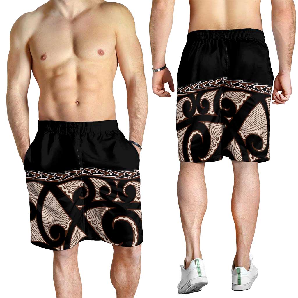 Kia Ora New Zealand Shorts for Men Aotearoa Proud Maori With Silver Fern LT14 - Polynesian Pride