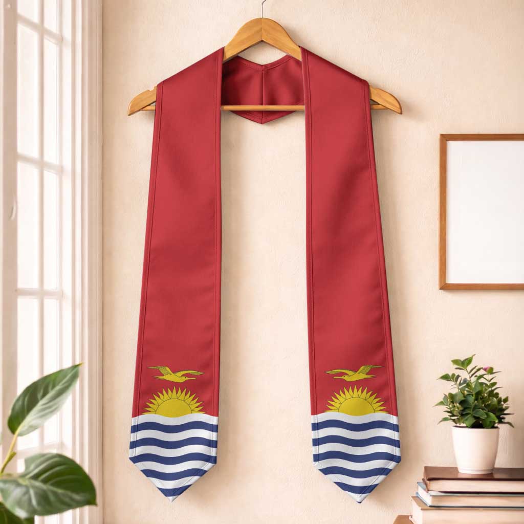 Kiribati Graduation Stole Flag Style LT05 One Size Red - Polynesian Pride