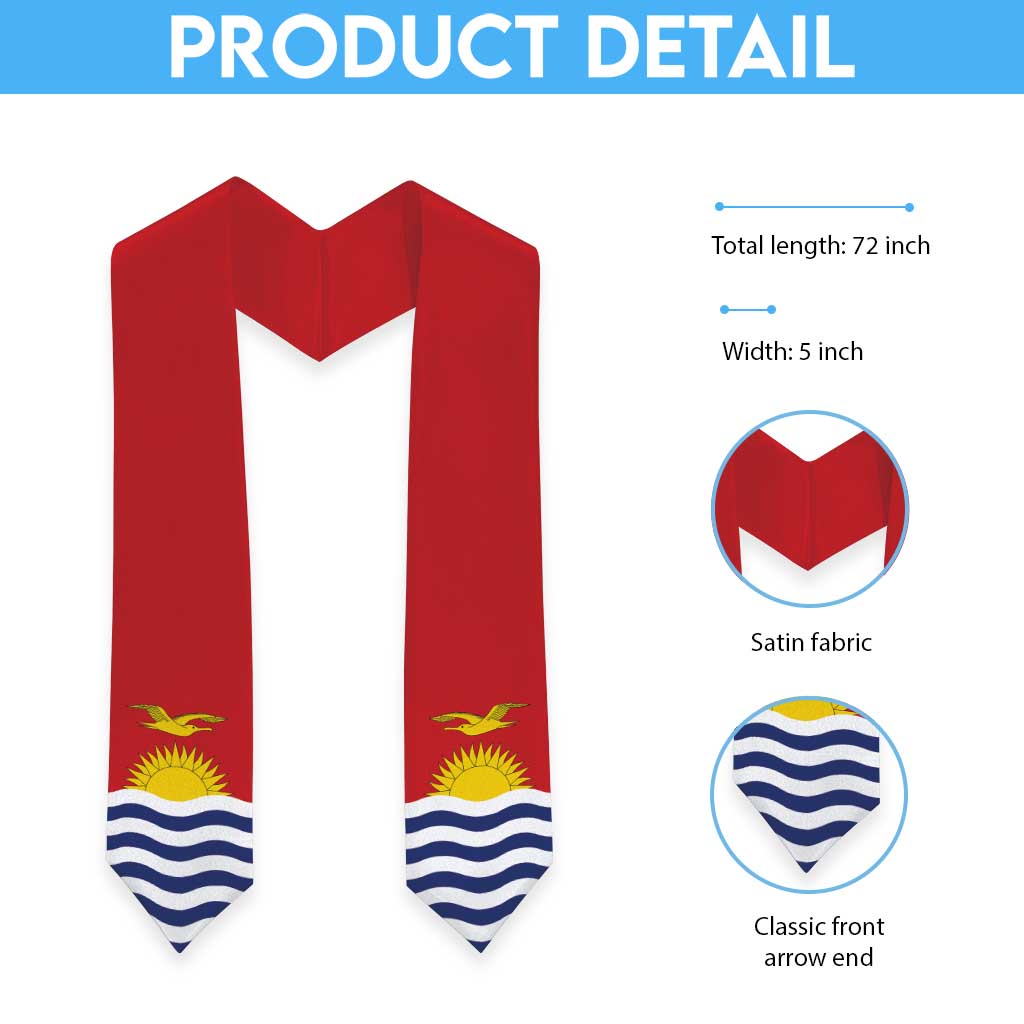 Kiribati Graduation Stole Flag Style LT05 - Polynesian Pride
