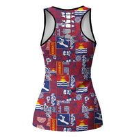 Kiribati Tekeraoi n te Kiritimati Hollow Tank Top Pacific Patchwork Xmas Vibes LT9 - Polynesian Pride