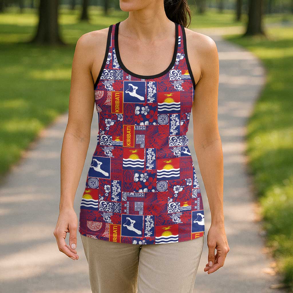 Kiribati Tekeraoi n te Kiritimati Hollow Tank Top Pacific Patchwork Xmas Vibes LT9 - Polynesian Pride